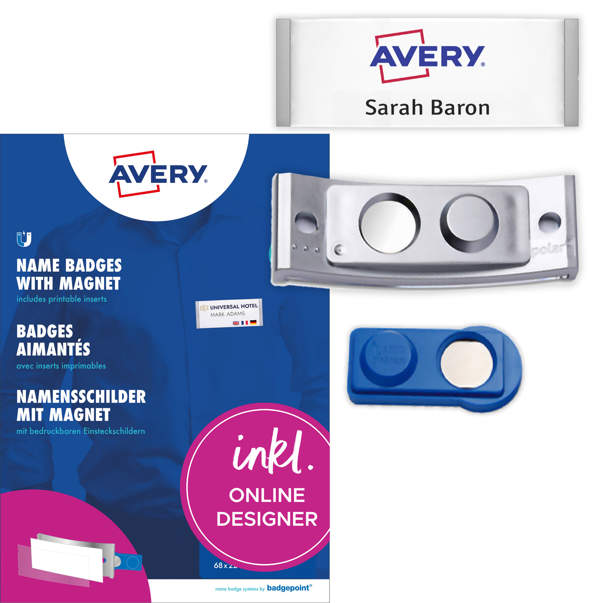 Avery Zweckform Namensschild polar® classic 80 x 34 mm (B x H) 5 St./Pack.