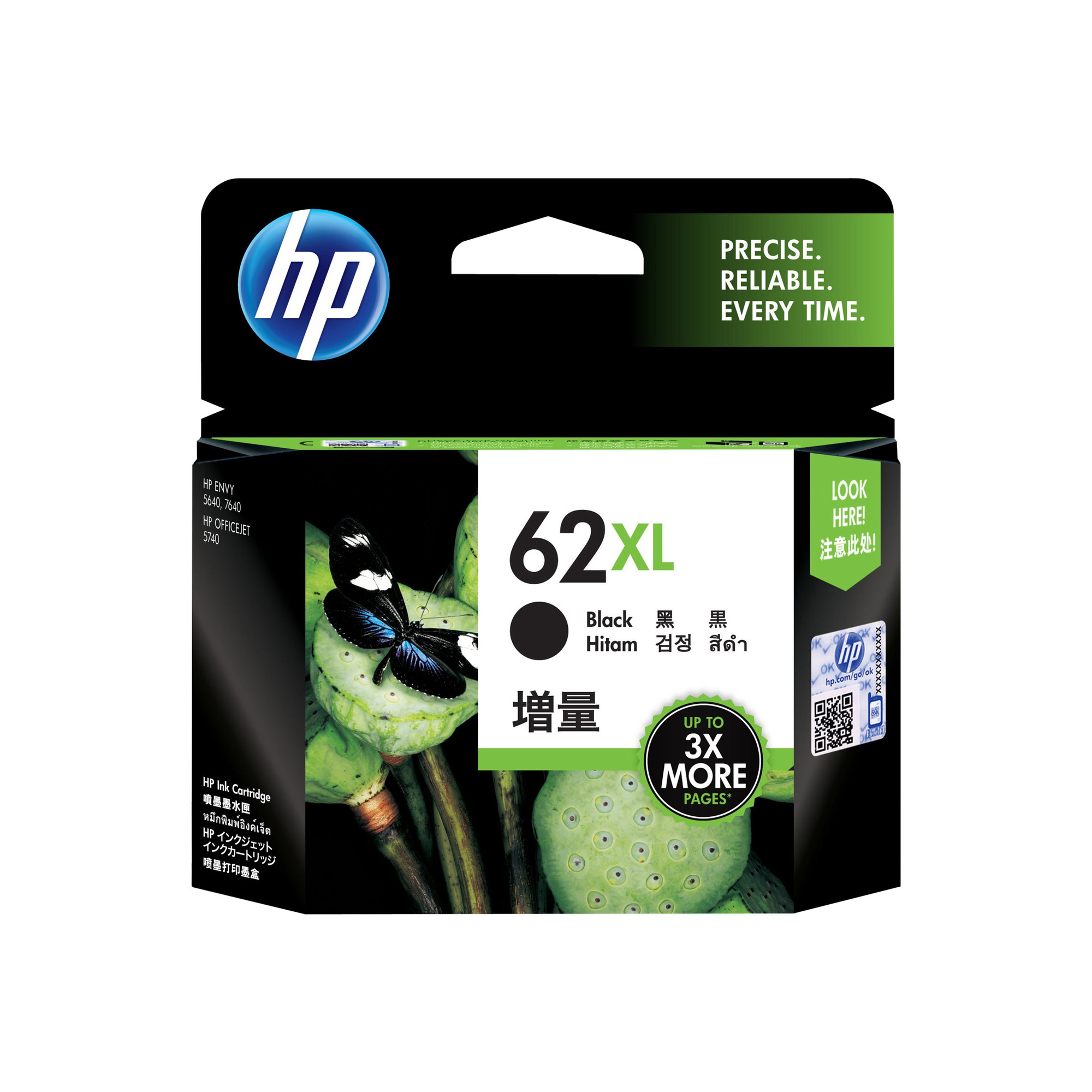 Original HP Tinte Nr. 62 XL Schwarz C2P05AE ca. 600 Seiten