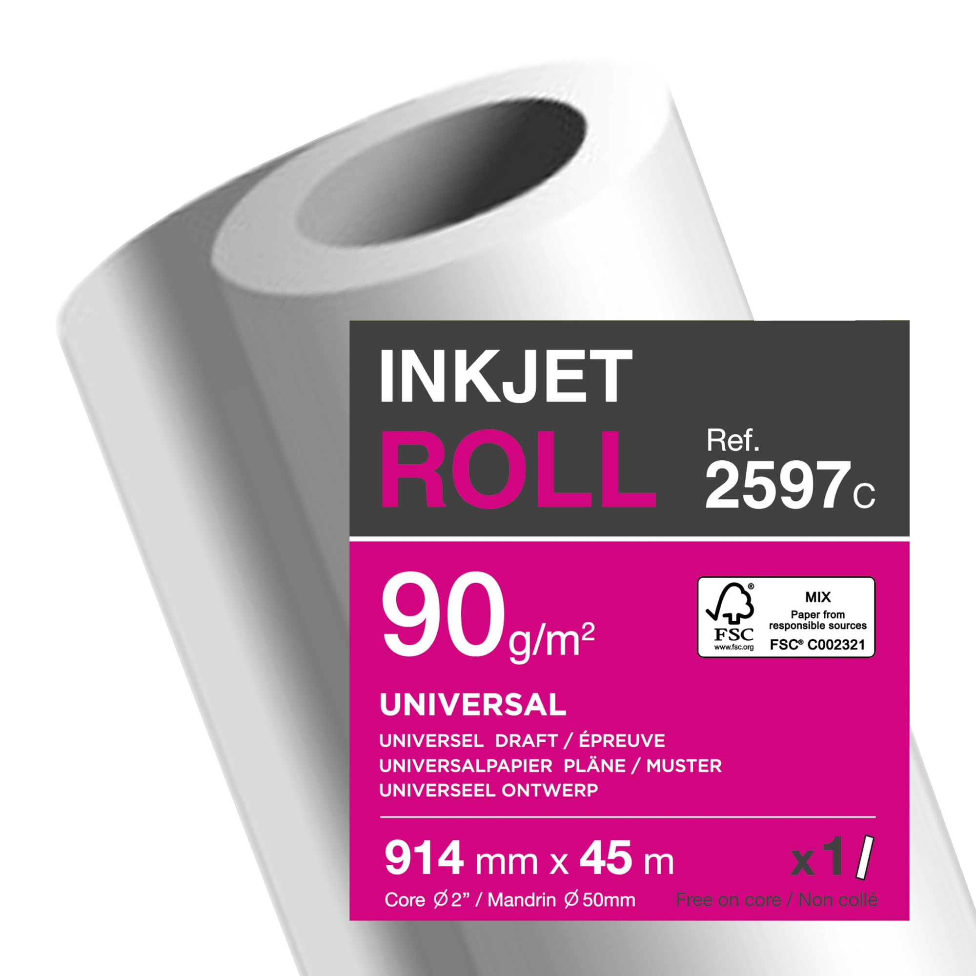 Clairefontaine Inkjetplotterpapier Inkjet Universal 90 g/m²
