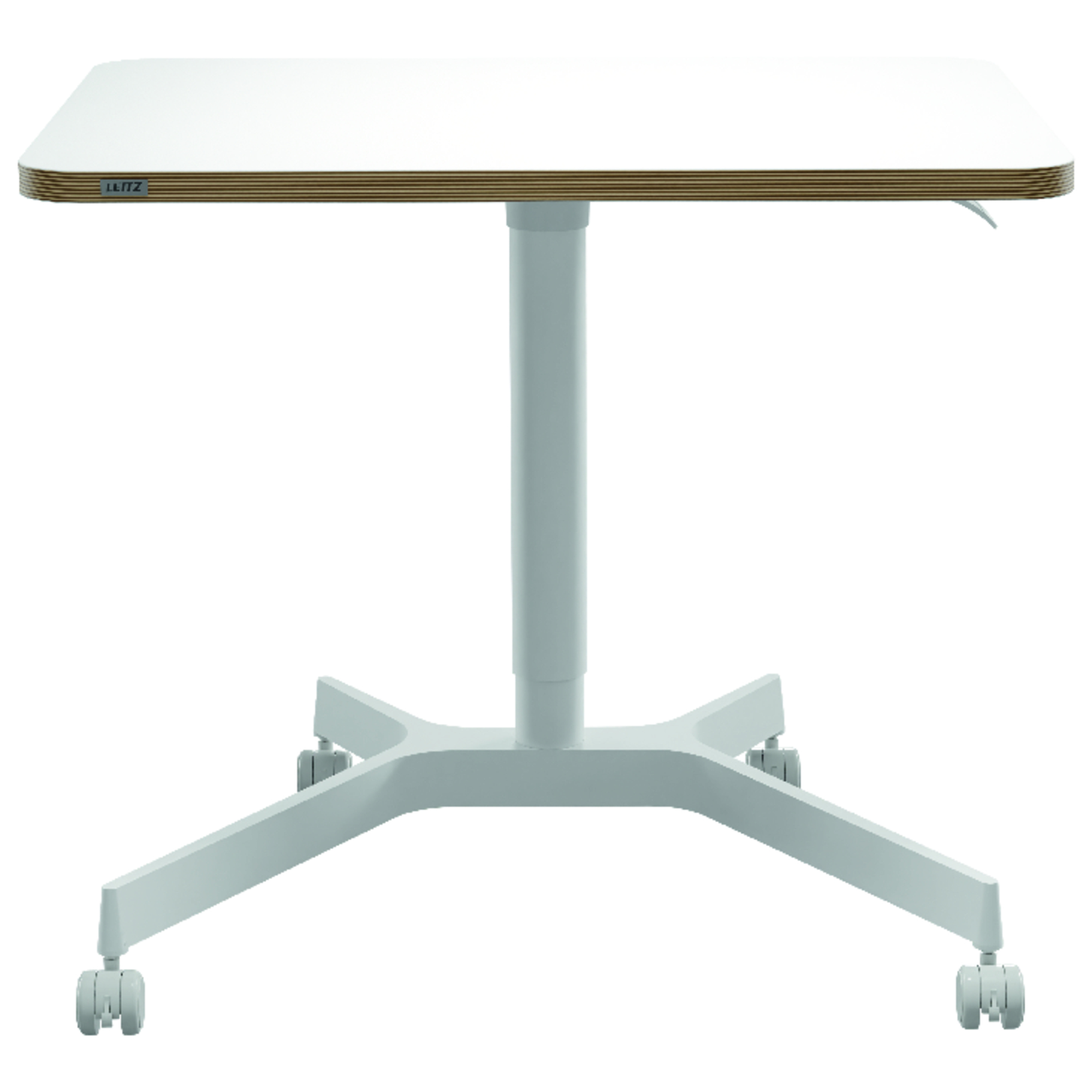 LEITZ Sitz-/Stehtisch Ergo weiß manuell höhenverstellbar Arbeitsfläche 80 x 60