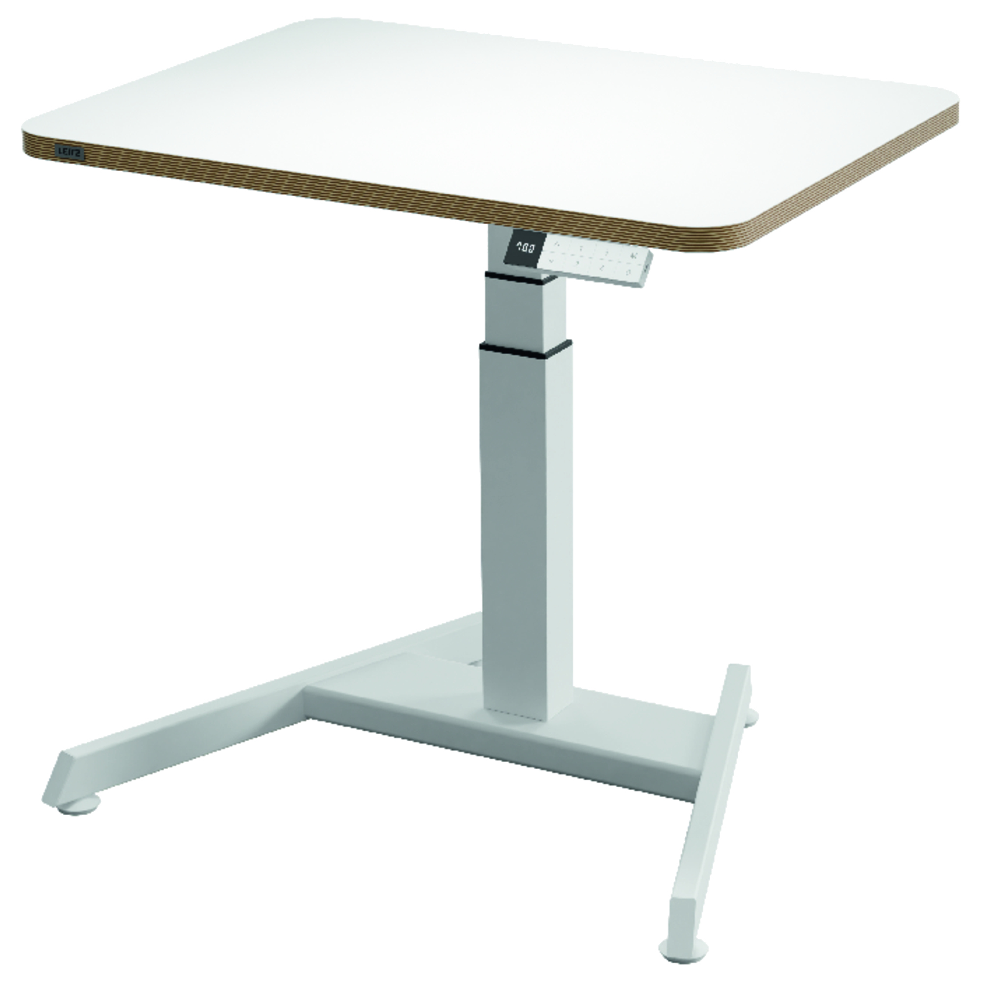 LEITZ Sitz-/Stehtisch Ergo weiß elektrisch höhenverstellbar Arbeitsfläche 80 x 60