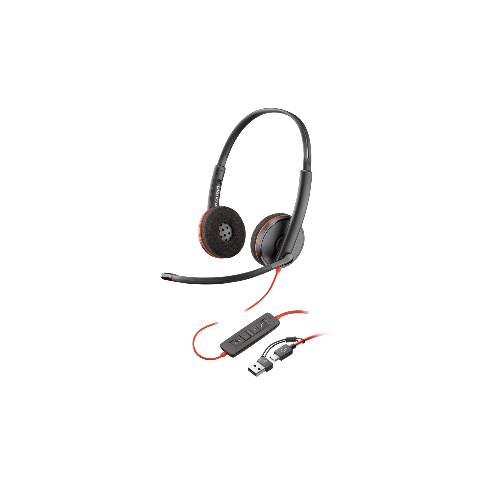POLY Headset Blackwire 3220 On-Ear binaural kabelgebunden 1,60m USB-C ohraufliegend